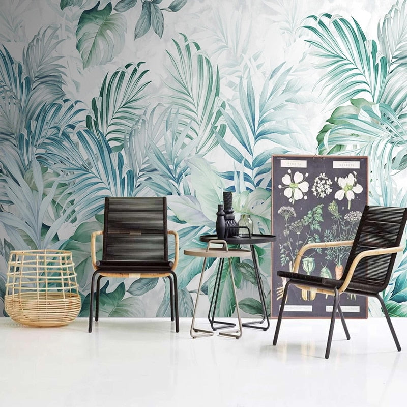 custom-mural-wallpaper-modern-3d-hand-painted-nordic-watercolor-tropical-plant-leaves-wall-painting-living-room-papel-de-parede-papier-peint