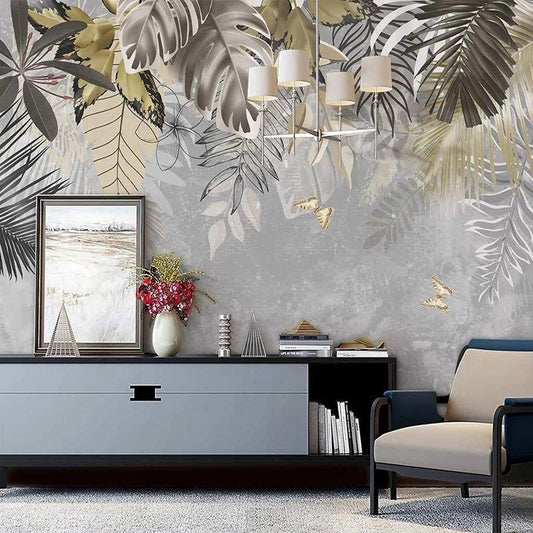custom-mural-wallpaper-papier-peint-papel-de-parede-wall-decor-ideas-for-bedroom-living-room-dining-room-wallcovering-Nordic-Ins-Hand-painted-3D-Abstract-Line-Plant-Tropical