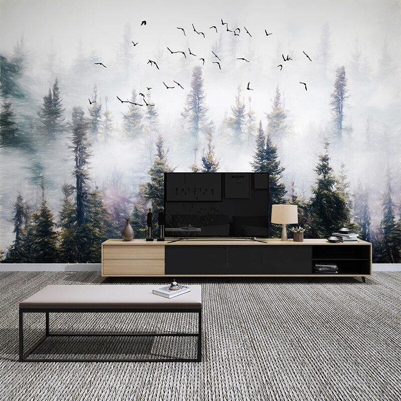 custom-photo-hand-painted-forest-clouds-flying-birds-oil-painting-bedroom-study-living-room-sofa-tv-background-mural-wall-paper-papier-peint