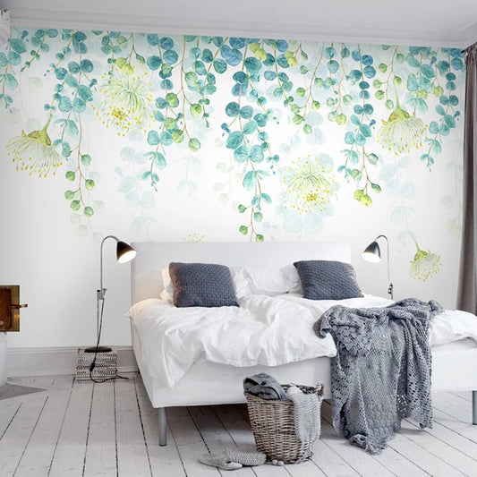 custom-mural-wallpaper-papier-peint-papel-de-parede-wall-decor-ideas-for-bedroom-living-room-dining-room-wallcovering-fresh-green-leaves