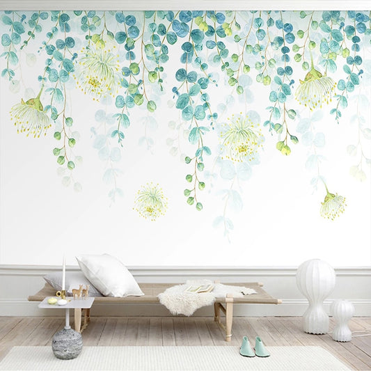 custom-mural-wallpaper-papier-peint-papel-de-parede-wall-decor-ideas-for-bedroom-living-room-dining-room-wallcovering-fresh-green-leaves