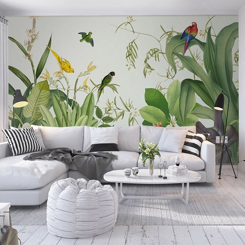 custom-photo-mural-wallpaper-tropical-plant-green-leaves-flowers-birds-3d-for-living-room-bedroom-wall-art-decor-papier-peint