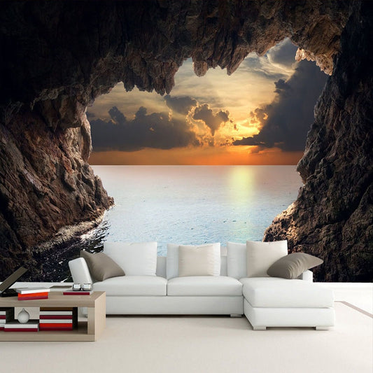 custom-photo-wallpaper-3d-stereoscopic-cave-seascape-sunrise-tv-background-modern-mural-wallpaper-living-room-bedroom-wall-art