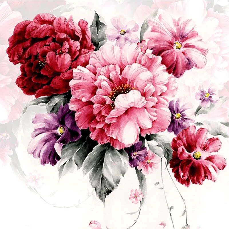 custom-mural-wallpaper-papier-peint-papel-de-parede-wall-decor-ideas-for-bedroom-living-room-dining-room-wallcovering-Watercolor-Hand-Painted-Flowers-Modern-Fashion
