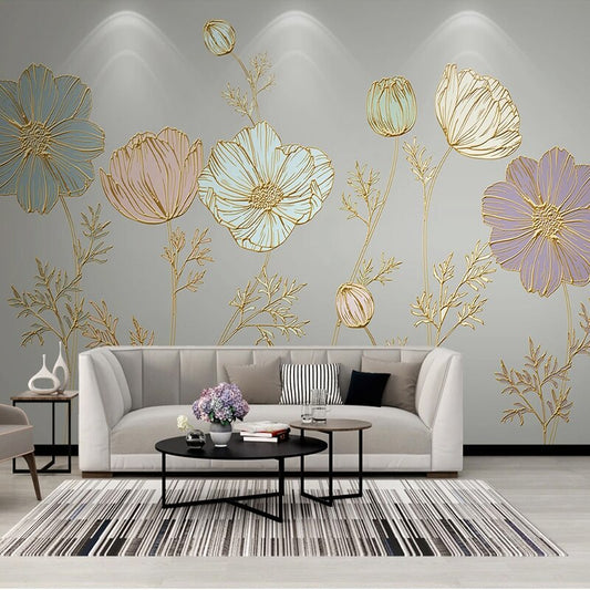 custom-mural-wallpaper-papier-peint-papel-de-parede-wall-decor-ideas-for-bedroom-living-room-dining-room-wallcovering-Plant-Flower-3D-Embossed-Lines