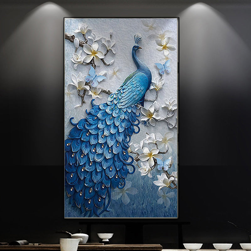 entrance-mural-hallway-corridor-peacock-flower