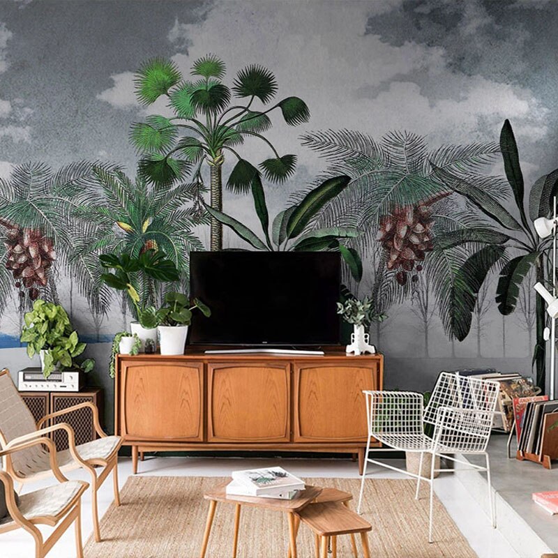 custom-mural-wallpaper-papier-peint-papel-de-parede-wall-decor-ideas-for-bedroom-living-room-dining-room-wallcovering-tropical-Plant-Coconut-Tree