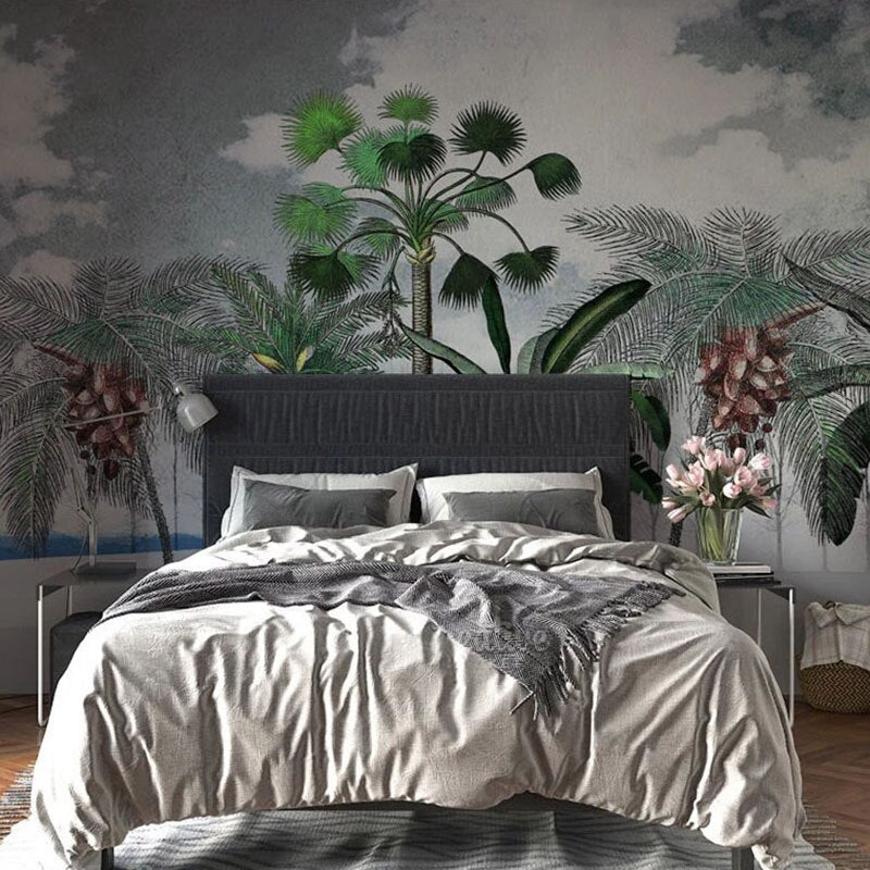 custom-mural-wallpaper-papier-peint-papel-de-parede-wall-decor-ideas-for-bedroom-living-room-dining-room-wallcovering-tropical-Plant-Coconut-Tree