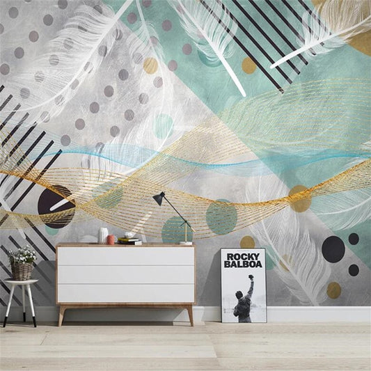 custom-mural-wallpaper-3d-living-room-bedroom-home-decor-wall-painting-papel-de-parede-papier-peint-geometric-shapes-feathers