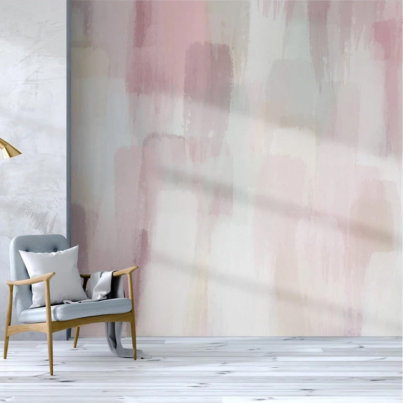 custom-mural-wallpaper-papier-peint-papel-de-parede-wall-decor-ideas-for-wallcovering-Self-Adhesive-Wallpaper-Modern-Pink-Abstract-Watercolor-Painting