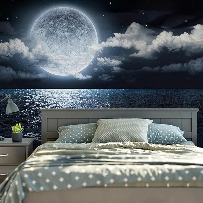 custom-mural-wallpaper-papier-peint-papel-de-parede-wall-decor-ideas-for-bedroom-living-room-dining-room-wallcovering-Self-Adhesive-Starry-Sky-Moon-Sea-Night-View