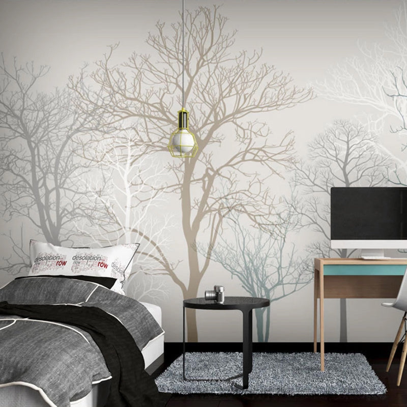 custom-mural-wallpaper-papier-peint-papel-de-parede-wall-decor-ideas-for-bedroom-living-room-dining-room-wallcovering-Hand-Painted-Forest