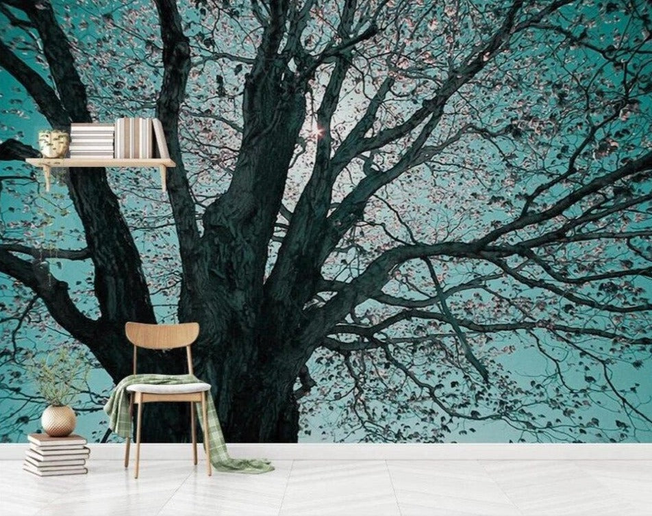 custom-mural-wallpaper-papier-peint-papel-de-parede-wall-decor-ideas-for-bedroom-living-room-dining-room-wallcovering-3d-hand-painted-oil-painting-big-tree-silhouette-background