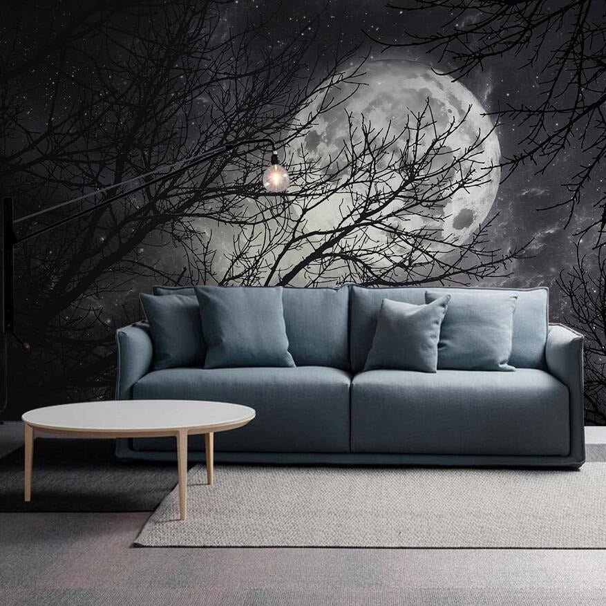 custom-mural-wallpaper-papier-peint-papel-de-parede-wall-decor-ideas-for-bedroom-living-room-dining-room-wallcovering-moon-branches-woods-wall-painting-home-decoration-black-and-white