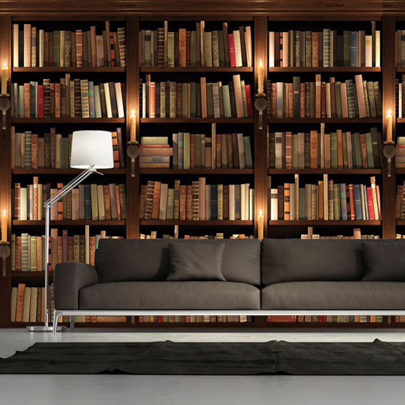 bookshelf-bookcase-library-wallpaper-vintage-retro-mural
