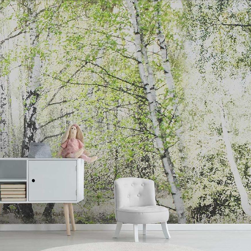 custom-size-wall-mural-decorative-wallpaper-small-forest-background-wall-painting