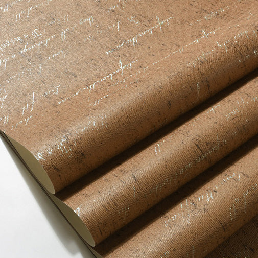 Nostalgia English Letters Wallpaper-Brown (5.3 ㎡)