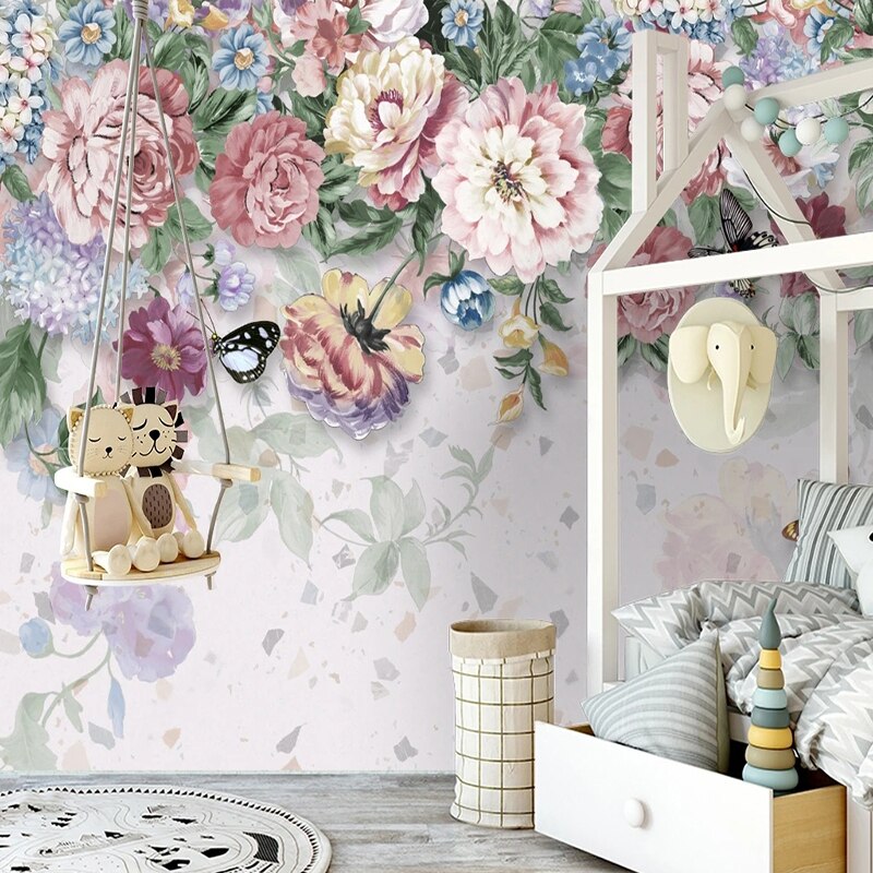 custom-mural-wallpaper-papier-peint-papel-de-parede-wall-decor-ideas-for-bedroom-living-room-dining-room-wallcovering-European-Pastoral-Style-Peony-3D-Flower