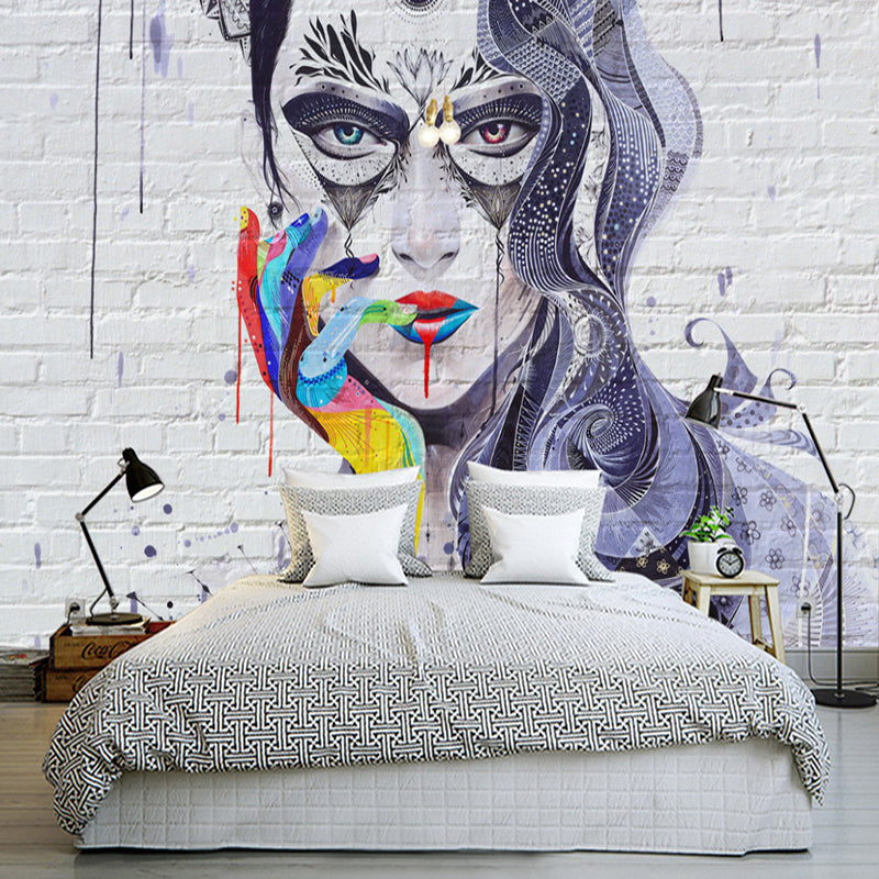 faux-brick-stone-wallpaper-graffiti