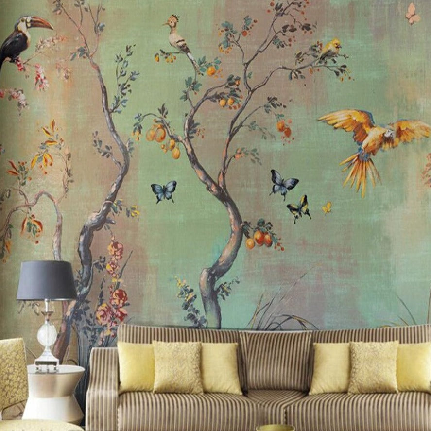 custom-3d-wallpaper-mural-french-landscape-tropical-rain-forest-oil-painting-light-luxury-plant-background-wall-home-decor-papier-peint