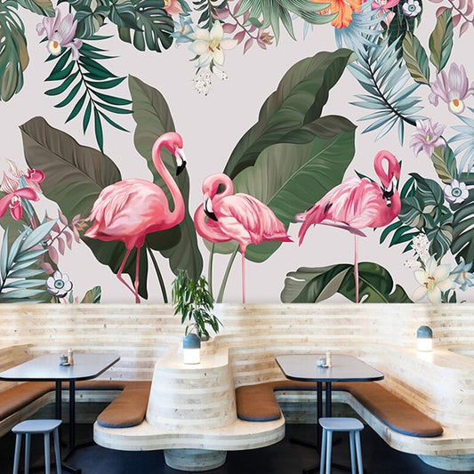 custom-3d-mural-wallpaper-banana-leaf-flamingo-bedroom-dining-room-living-room-wall-stickers-photo-3d-wall-decoration-papier-peint