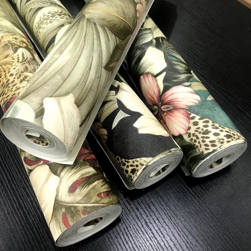 jungle-and-leopard-floral-tropical-wallpaper-roll-luxury-vinyl-bedroom-background-wall-paper-papier-peint