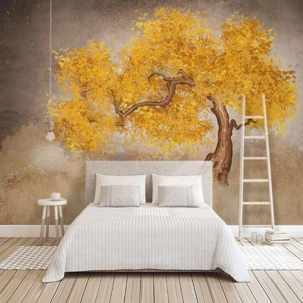 custom-large-wallpaper-mural-hand-painted-new-chinese-background-wall-decoration-painting-hand-painted-maple-leaf-forest-papier-peint