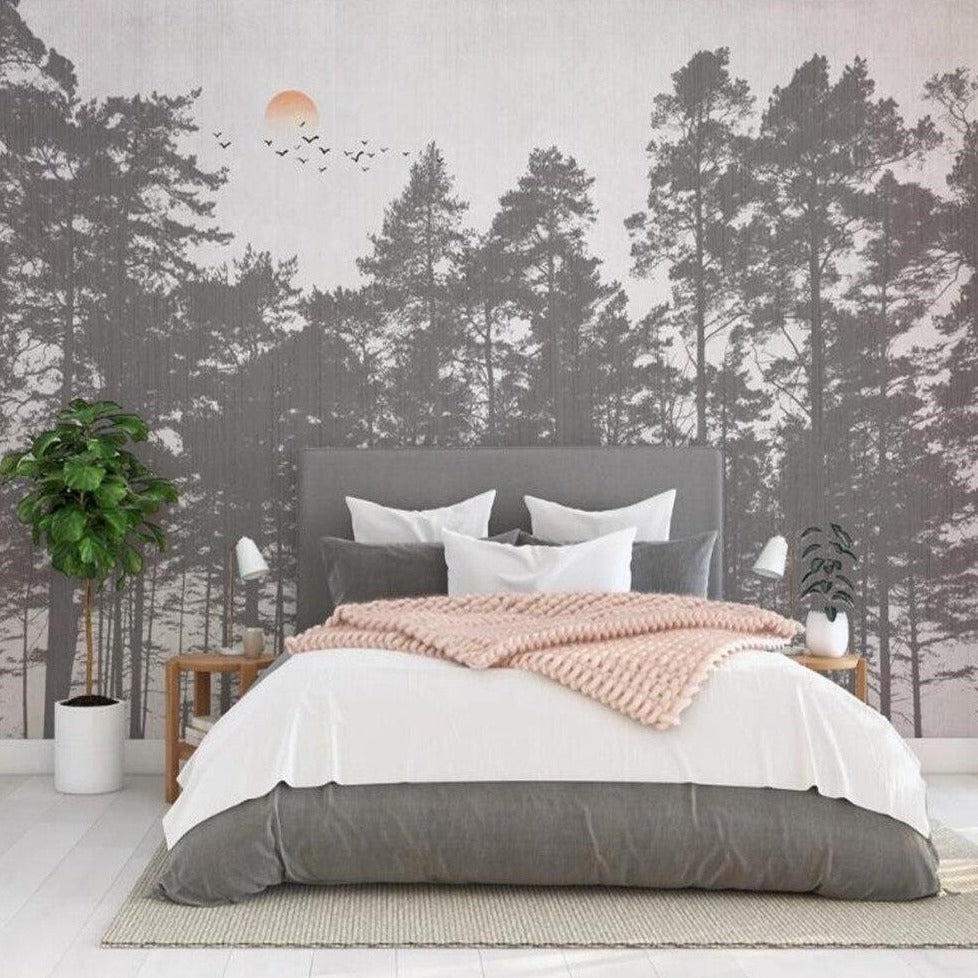 custom-large-wallpaper-mural-retro-nostalgic-black-and-white-forest-mood-painting-tv-background-wall-paper-papier-peint