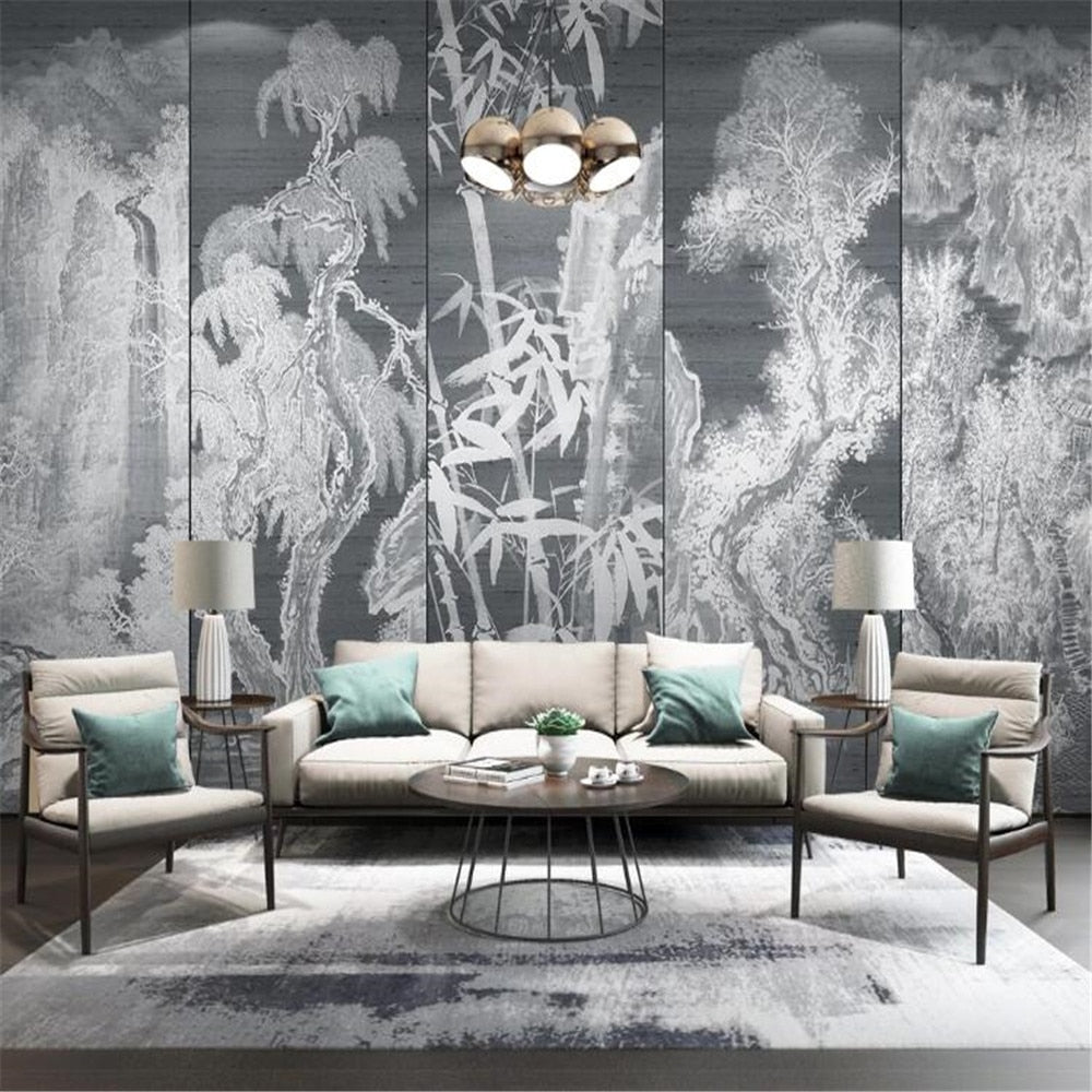 custom-large-wallpaper-mural-new-chinese-style-chinese-painting-landscape-pine-bamboo-bamboo-forest-papier-peint