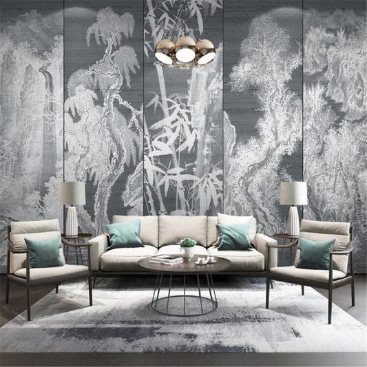 custom-large-wallpaper-mural-new-chinese-style-chinese-painting-landscape-pine-bamboo-bamboo-forest-papier-peint