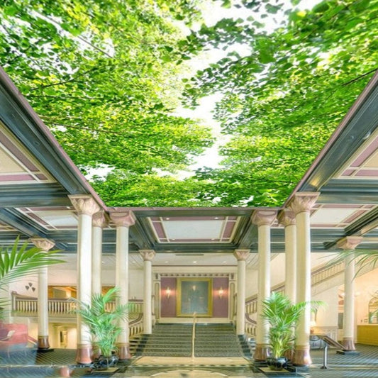 custom-mural-wallpaper-papier-peint-papel-de-parede-wall-decor-ideas-for-bedroom-living-room-dining-room-wallcovering-Green-Trees-Zenith-Decoration-HD-Landscape