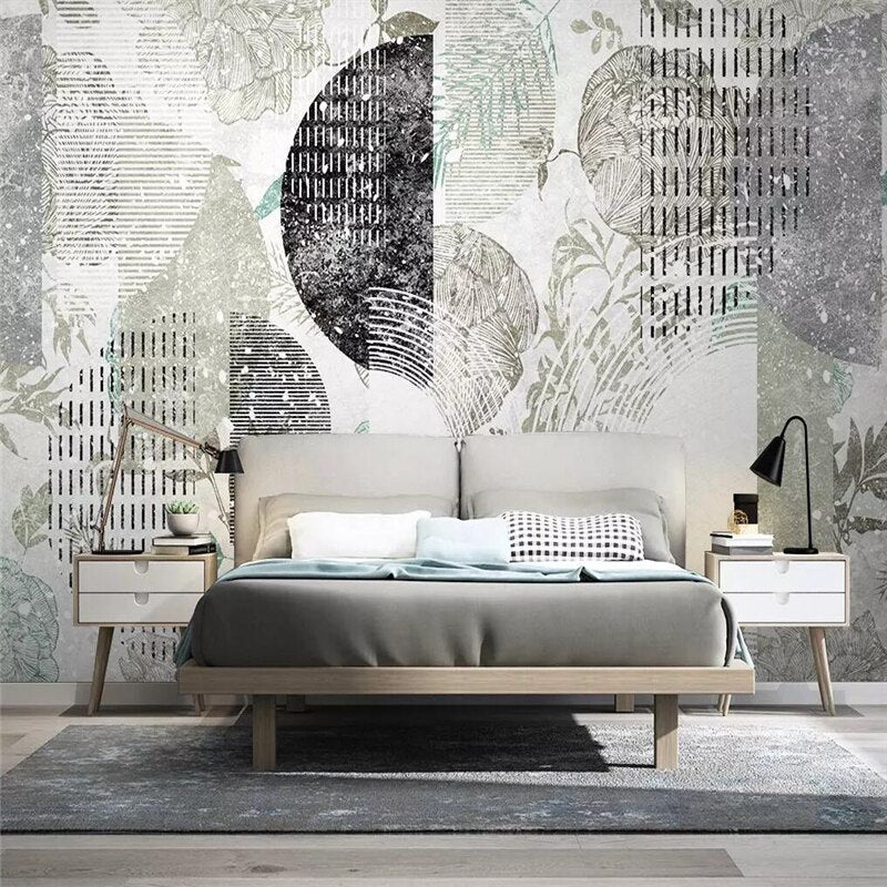 custom-mural-wallpaper-3d-living-room-bedroom-home-decor-wall-painting-papel-de-parede-papier-peint-modern-simple-aesthetic-style-fantasy-flower-pattern-geometric-background-wall