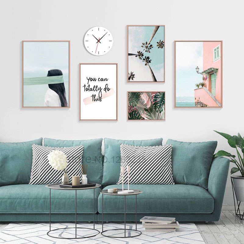 nordic-poster-coconut-tree-wall-pictures-for-living-room-posters-and-prints-green-leaf-blue-wall-art-canvas-painting-unframed