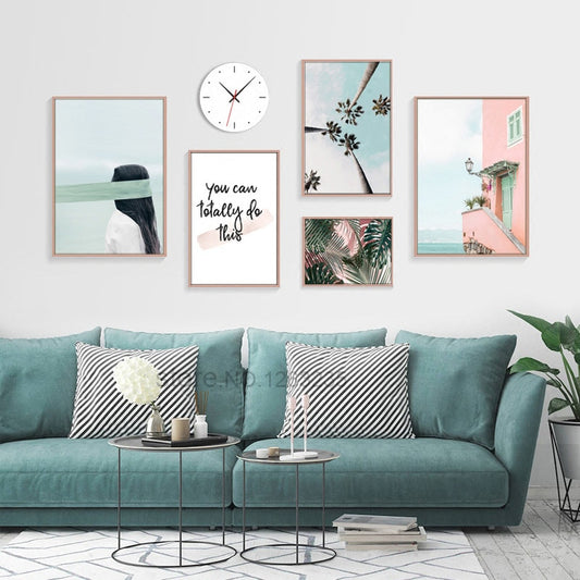 nordic-poster-coconut-tree-wall-pictures-for-living-room-posters-and-prints-green-leaf-blue-wall-art-canvas-painting-unframed
