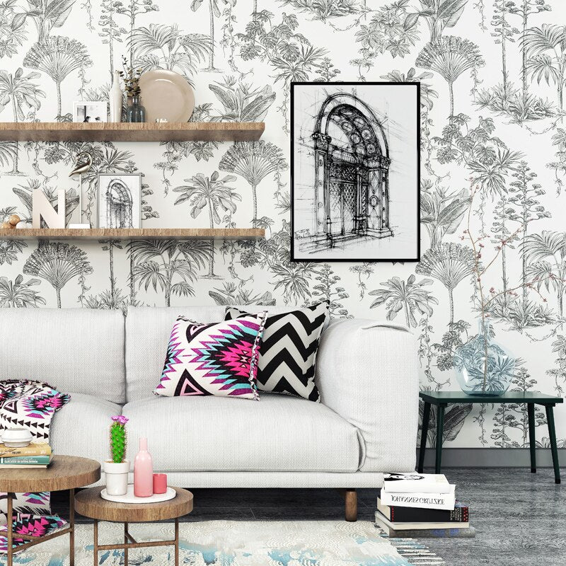 nordic-wallpaper-black-grey-tropical-rain-forest-bedroom-living-room-restaurant-background-tv-palm-leaf-non-woven-wallpaper-papier-peint