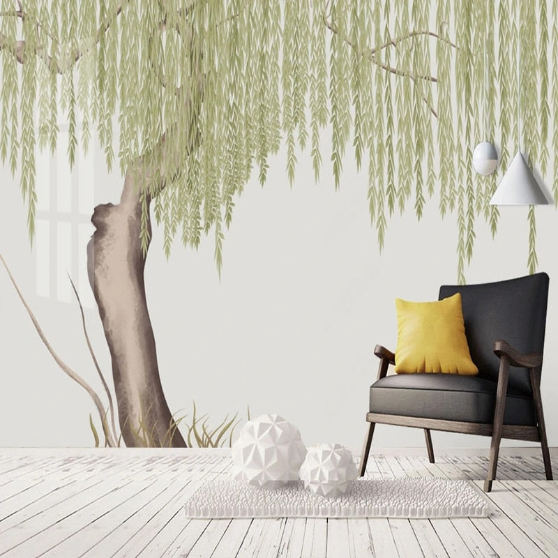 custom-mural-wallpaper-papier-peint-papel-de-parede-wall-decor-ideas-for-bedroom-living-room-dining-room-wallcovering-Chinese-Style-Hand-painted-Willow