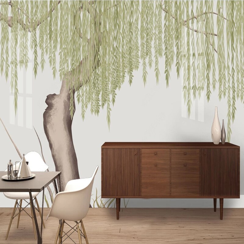 custom-mural-wallpaper-papier-peint-papel-de-parede-wall-decor-ideas-for-bedroom-living-room-dining-room-wallcovering-Chinese-Style-Hand-painted-Willow
