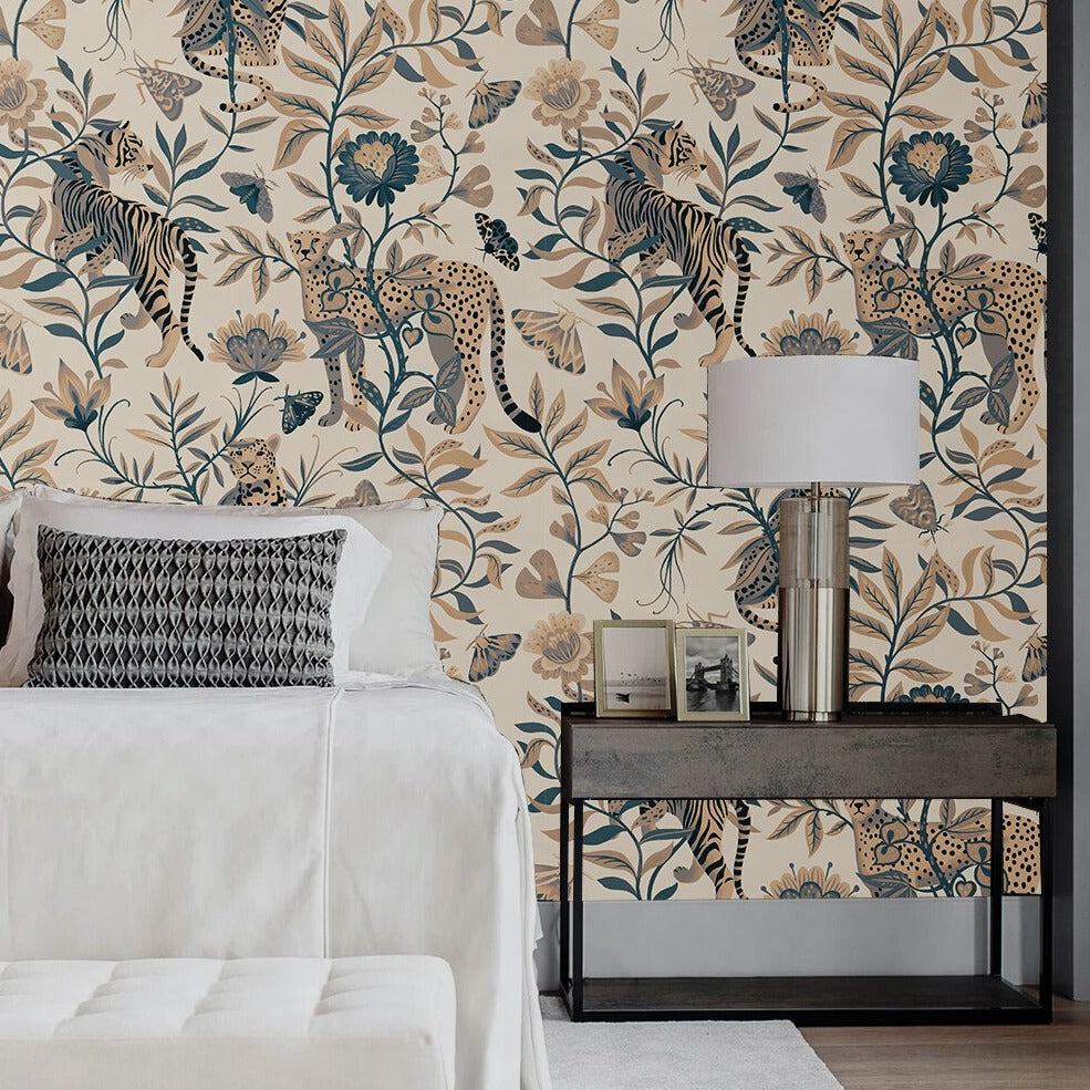 custom-wallpaper-3d-mural-tropical-jungle-animals-leopard-and-tiger-background-wall-papel-de-parede-papier-peint
