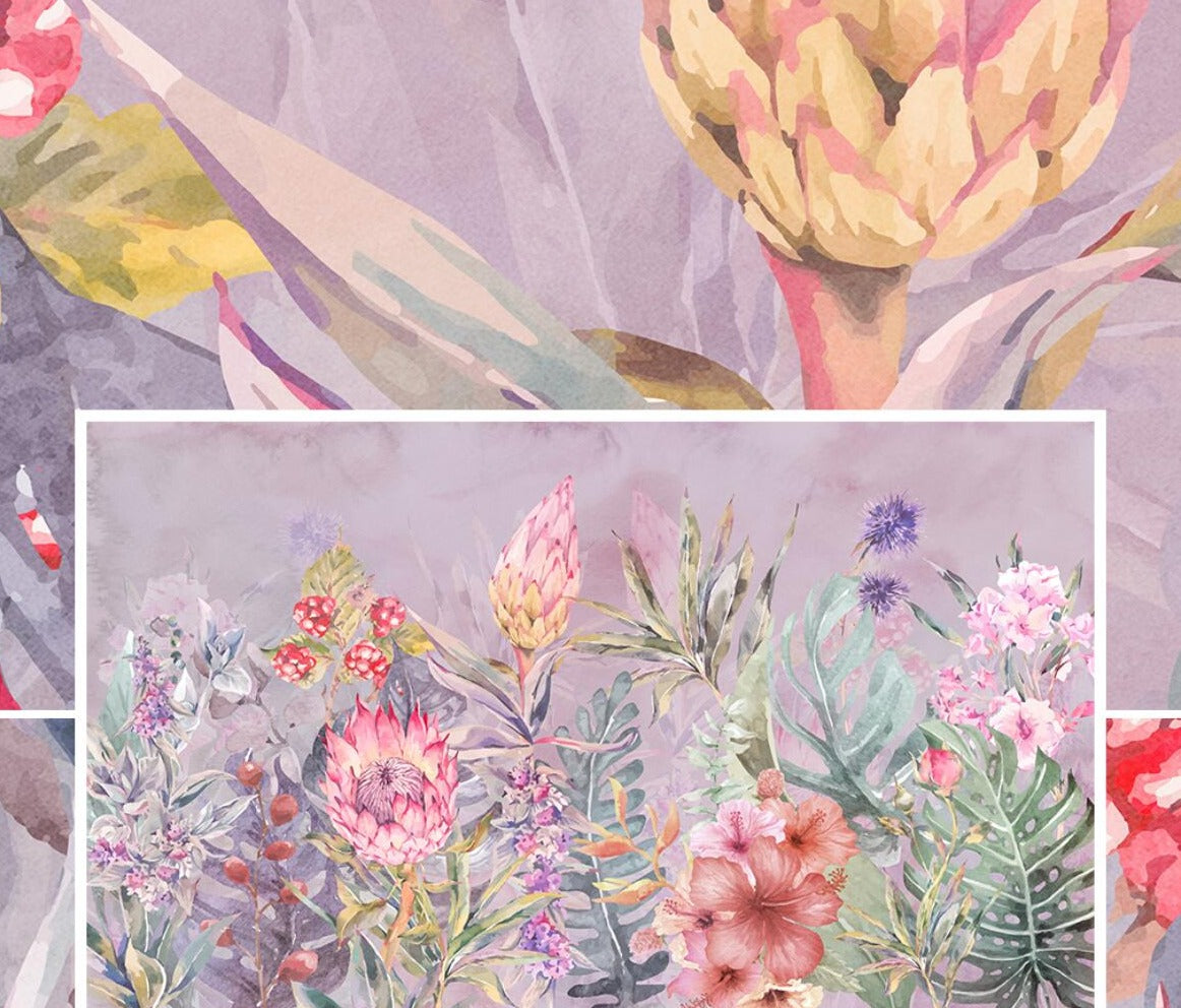 1005004164759910-1 ㎡custom-idyllic-watercolor-flowers-tropical-plants-wall-painting-photo-murals-wallpaper-living-room-bedroom-home-decor-papier-peint