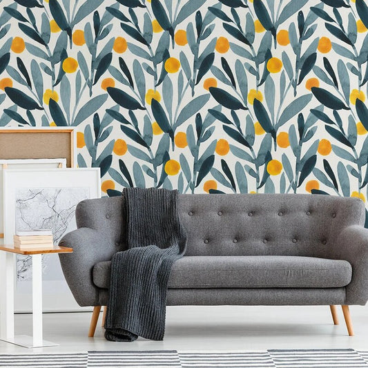 papel-pintado-de-pared-custom-wallpaper-3d-mural-american-flower-watercolor-leaves-background-wall-papers-home-decor-papier-peint