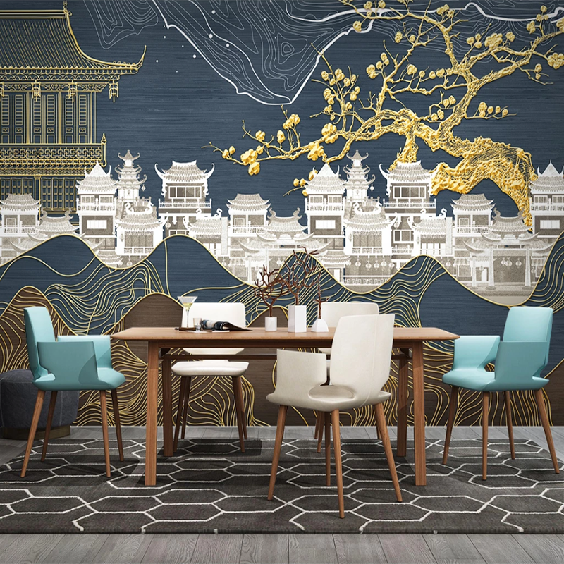 Mandarin Morning Mural: Fine Design Wallpaper