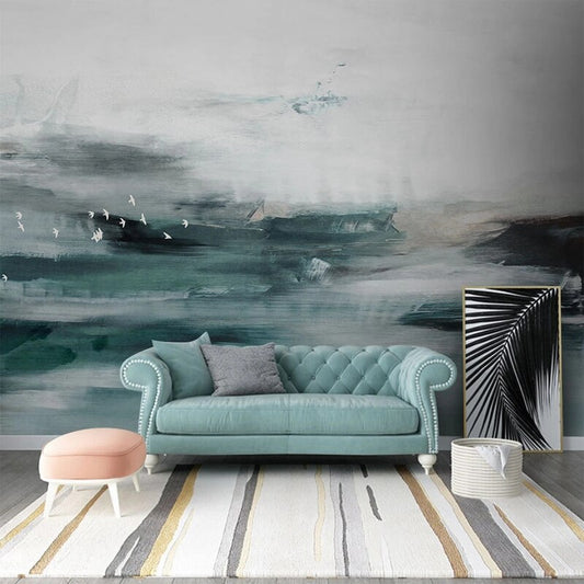 custom-3d-photo-hand-painted-abstract-art-green-wallpaper-bedroom-living-room-sofa-background-wall-waterproof-canvas-large-mural-papier-peint