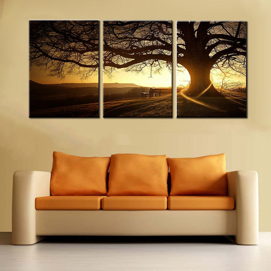 simple-life-3-panels-modern-printed-tree-painting-picture-sunset-canvas-painting-wall-art-home-decor-for-living-room-unframed
