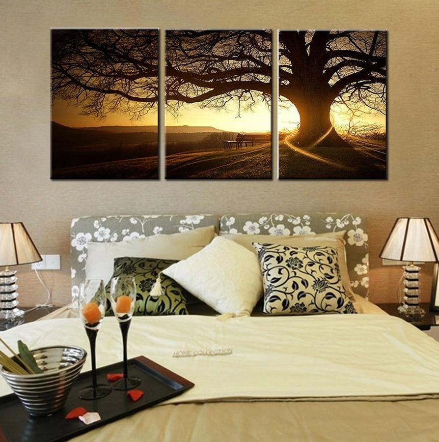 simple-life-3-panels-modern-printed-tree-painting-picture-sunset-canvas-painting-wall-art-home-decor-for-living-room-unframed