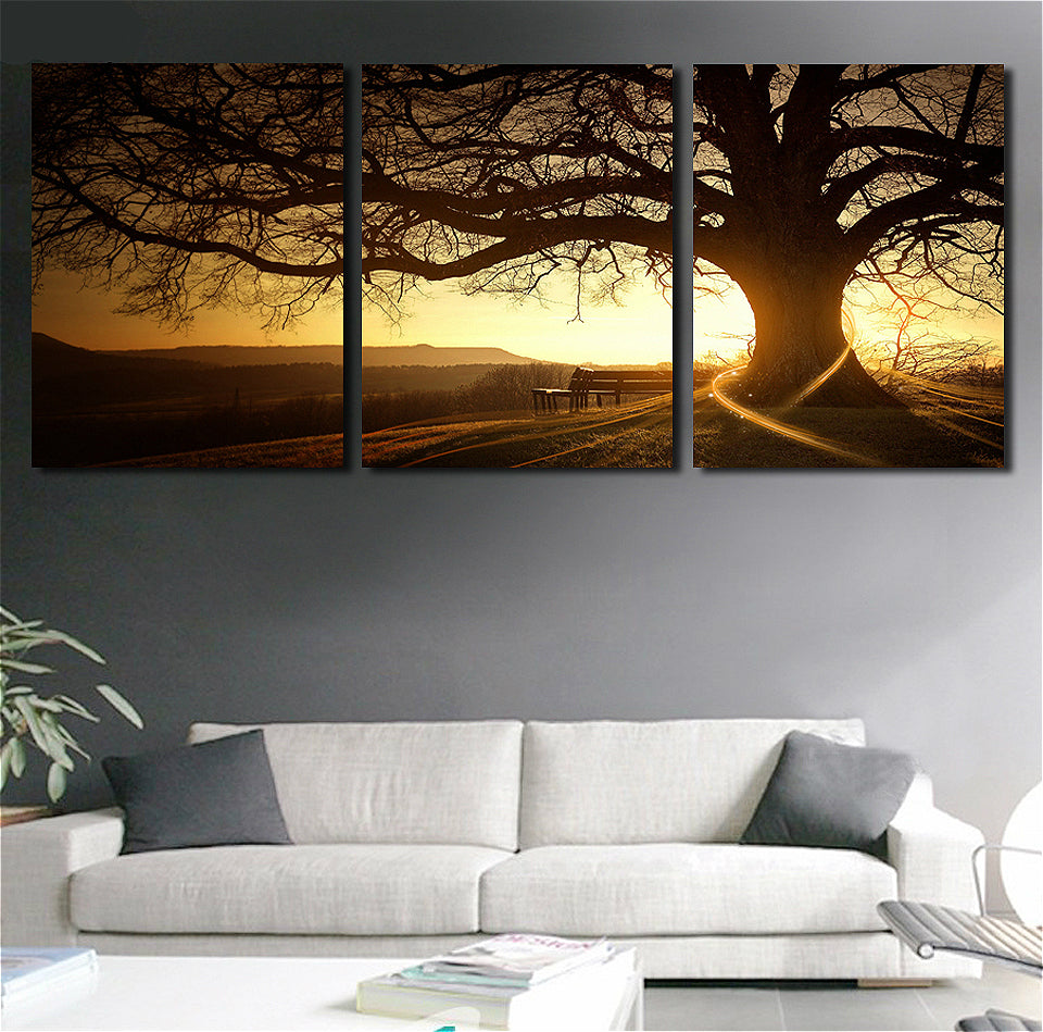 simple-life-3-panels-modern-printed-tree-painting-picture-sunset-canvas-painting-wall-art-home-decor-for-living-room-unframed