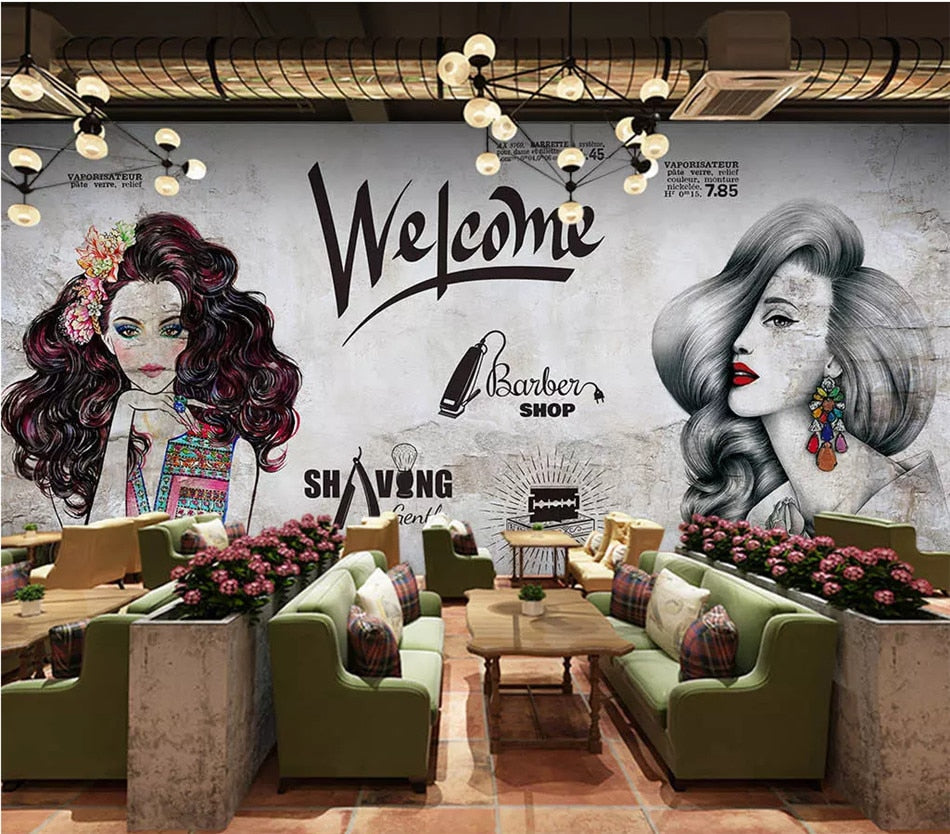 vintage-barber-shop-mural-wallpaper-hair-salon-hairstyle-center-industrial-decor-cement-wall-brick-wall-background-wall-paper-3d-papier-peint