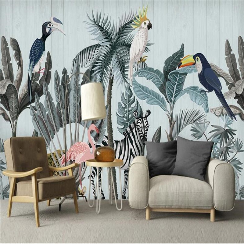 nordic-tropical-rain-forest-custom-wallpaper-3d-mural-study-living-room-sofa-tv-background-waterproof-canvas-wallpaper-wall-painting-papier-peint-wallcovering-nursery-vintage