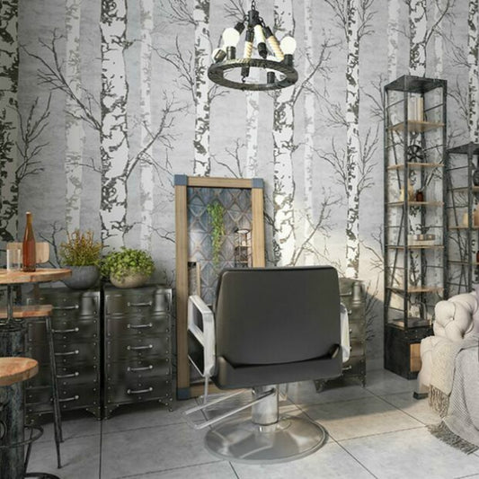 white-3d-forest-birch-tree-wallpaper-modern-vintage-retro-woods-jungle-wall-paper-bar-restaurant-feature-background-wall-decor