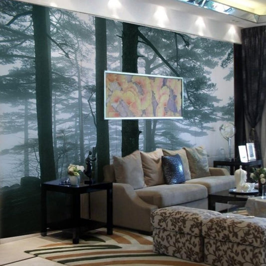 custom-mural-wallpaper-papier-peint-papel-de-parede-wall-decor-ideas-for-bedroom-living-room-dining-room-wallcovering-foggy-forest