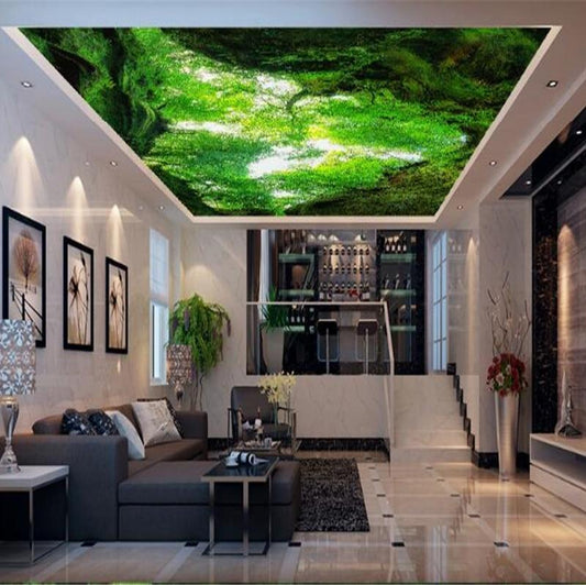 3d-visual-personality-wallpaper-looking-up-fresh-air-woods-zenith-decorative-painting-backdrop-wallpaper-for-walls-3-d